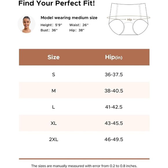 Women's Seamless High Waist Underwear 3-Pack No Show Full Coverage Breathable - Picture 6 of 6